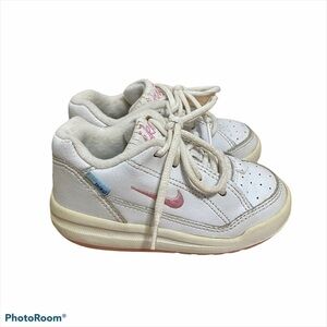Nike Sneakers White Pink Sz 7C Toddler Girl